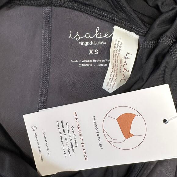 NWT Isabel by Ingrid & Isabel Maternity Dark Gray Active Leggings size XS - Picture 5 of 5